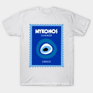 Mykonos Greece Stamp T-Shirt